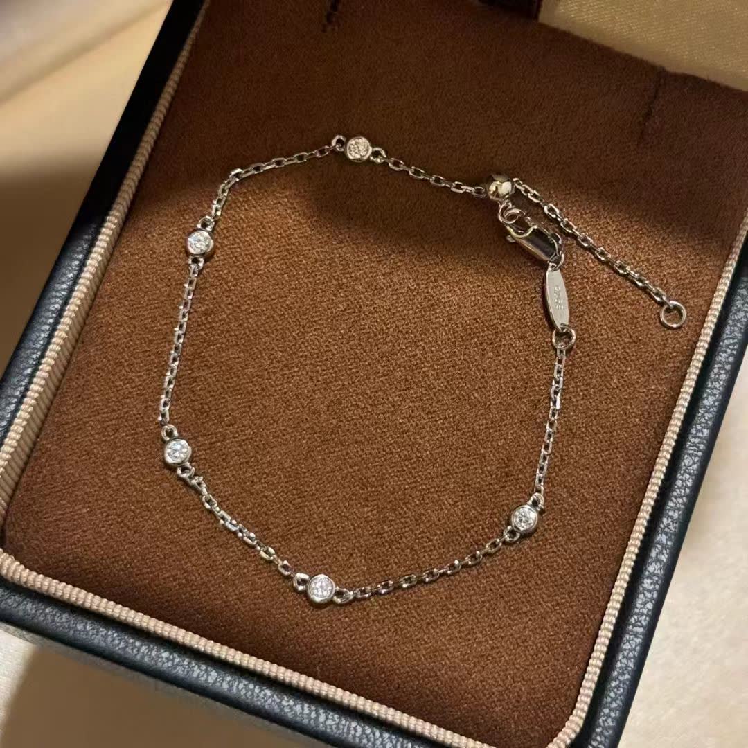 Tiffany & Co Elegant Silver Diamond Bracelet